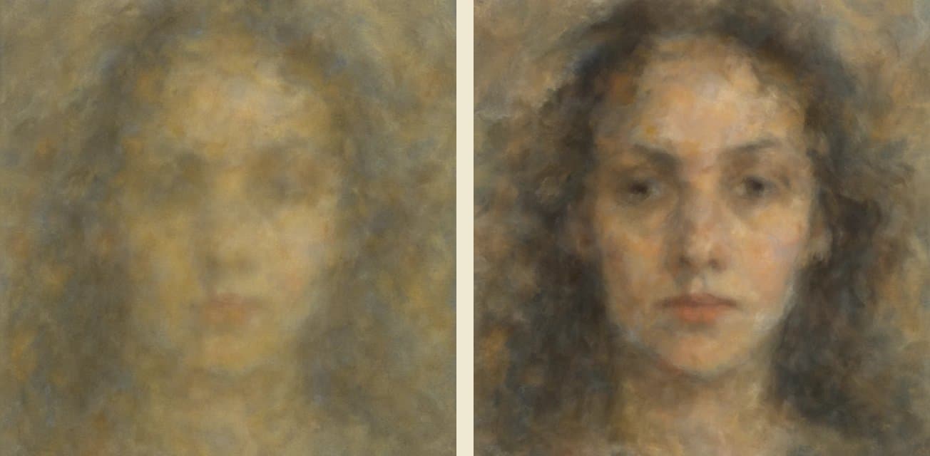 Evolución de un rostro generado por una GAN: de una imagen difusa a un retrato cada vez más definido